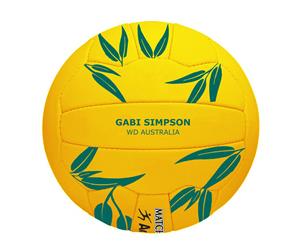 Gabi Simpson Match Netball - Size 5 Gold/Green