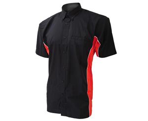 Gamegear Mens Sportsman Short Sleeve Shirt / Mens Sportswear (Black/Red/White) - BC410