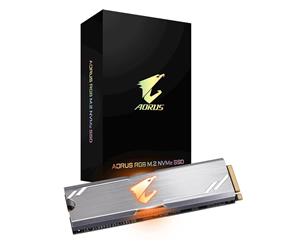 Gigabyte 512GB 3D NAND TLC Aorus RGB M.2 PCIe NVMe SSD Up to 3480/2000 MB/s GP-ASM2NE2512GTTDR