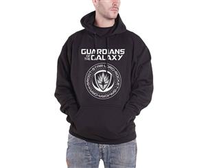 Guardians Of The Galaxy Vol 2 Hoodie Seal Logo Official Marvel Mens Pullover - Black