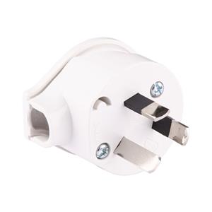 HPM 10A 3 Pin White Electrical Plug Top