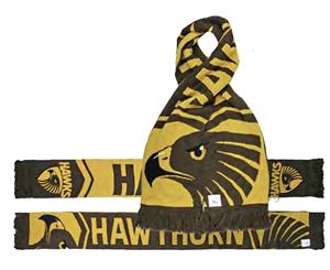 Hawthorn Hawks AFL Cleave Double Sided Jacquard Scarf