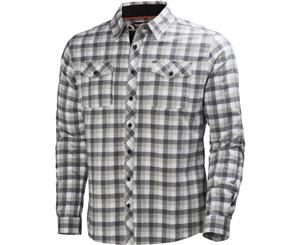 Helly Hansen Mens Vancouver Long Sleeve Button Down Casual Work Shirt - Charcoal Check