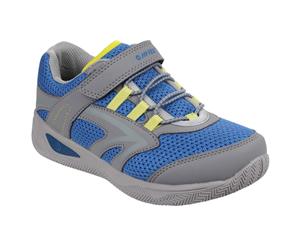 Hi-Tec Childrens/Kids Thunder Lace Up Sports Trainers (Grey/Colbalt/Limoncello) - FS3693