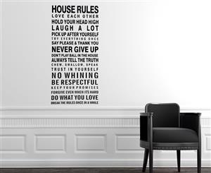 House Rules Quote Decal