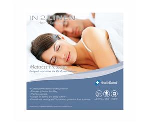 In 2 Linen Fully Fitted Quilted Super King Bed Mattress Protector Healthguard Treated
