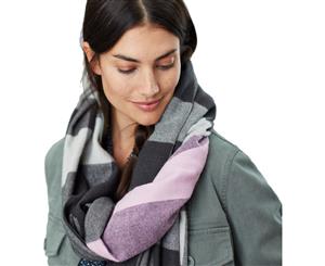 Joules Womens Berkley WarmSuper Soft Fashion Scarf - Pink Green Check