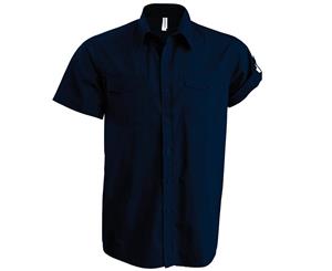 Kariban Mens Tropical Short Sleeved Casual Shirt (Navy) - RW724