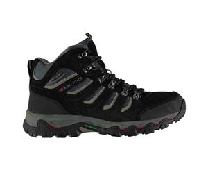 Karrimor Mens Mount Mid Walking Boots Shoes Breathable Lace Up Hiking Trekking - Black