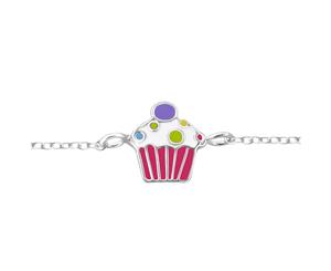 Kids Silver Cupcake Bracelet