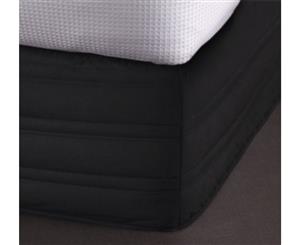 King Size - Logan & Mason Quilted Easy Fit Valance - Black