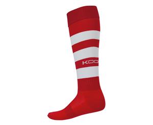Kooga Boys/Mens Essential Rugby Socks (Red/ White) - RW4944