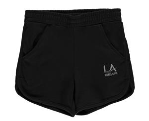 LA Gear Girls Interlock Shorts Pants Bottoms Junior - Black