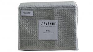 L'Avenue Waffle Silver Blanket -Single/Double