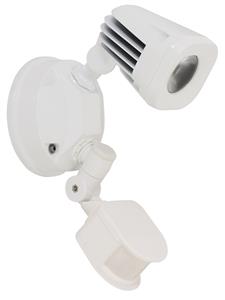LEDlux Alert 1 Light 600 Lumen White Floodlight with Sensor in Cool White
