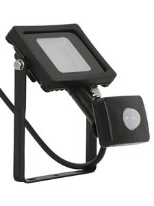 LEDlux Arena II 10W LED Floodlight with Sensor in Black