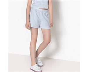 La Redoute Collections Girls Crochet Shorts 10-16 Years - Pastel Blue