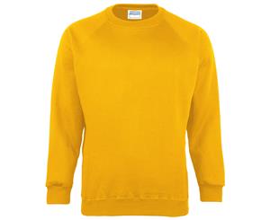 Maddins Kids Unisex Coloursure Crew Neck Sweatshirt / Schoolwear (Pack Of 2) (Sunflower) - RW6862