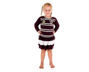 Manly Sea Eagles NRL Girls Long Sleeve Dress Sizes 2-6