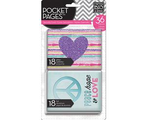 Me & My Big Ideas Pocket Pages Specialty Cards 3&quotX4" 36/Pkg-Tween Purple Heart