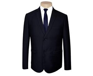 Men's Plain Slim Fit Suit - Black