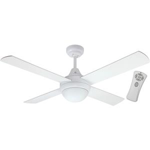 Mercator 120cm White Glendale Ceiling Fan With Light And Remote
