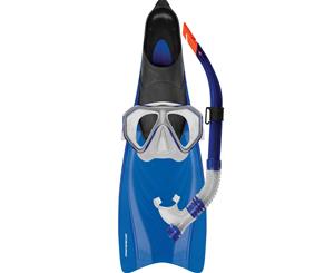 Mirage Bahamas Flipper Snorkel Mask Set Adult - Blue