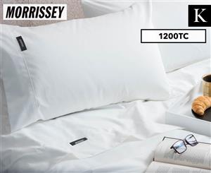 Morrissey Luxury 1200TC King Bed Sheet Set - White