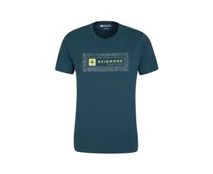 Mountain Warehouse Aviemore Contour Map Tee Lightweight & Breathable - Blue