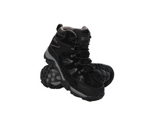 Mountain Warehouse Boys Waterproof Boots Suede & Mesh Upper with Ankle Padding - Black