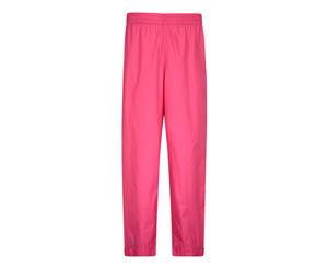 Mountain Warehouse Kids Waterproof Over Trousers Walking Rain Pants Breathable - Pink