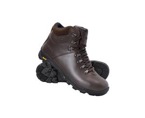 Mountain Warehouse Mens Durable Brecon Waterproof Vibram Boots with EVA Fotbed - Brown