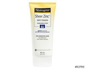 Neutrogena Sheer Zinc Dry-Touch Sunscreen Lotion SPF50 88mL