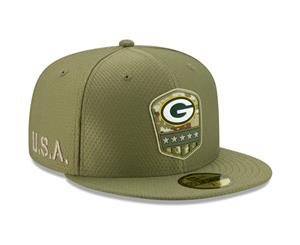 New Era 59Fifty Cap - Salute to Service Green Bay Packers - Olive