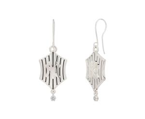 New York Yankees Dangle Earrings For Women In Sterling Silver Design by BIXLER - Sterling Silver