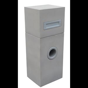 Northcote Pottery 35 x 90cm Grey Metro Pillar Letterbox