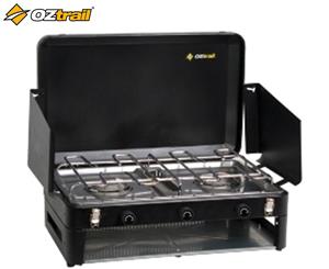 OZtrail Double Burner Low Pressure Stove w/ Grill