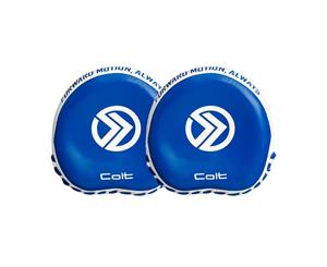 Onward Colt Bit Mitt Shield - Leather Focus Mitts  Speed Pads For Boxing And Mma Training  Finger Shield With Technical Suede Hand Grip - Blue - BLUE