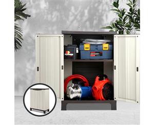 Outdoor Storage Cabinet Garden Sheds Cupboard Garage Box Lockable Adjustable