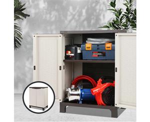 Outdoor Storage Cabinet Garden Sheds Lockable Cupboard Half Garage Adjustable