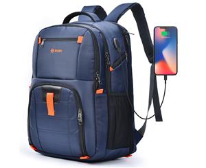 POSO Water-resistant Business 17.3 Inch Laptop Backpack-Blue