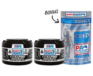 Pain Away Ultra Pro Joint & Muscle Pain Relief Cream 70g + Bonus Cold Compression Bandage