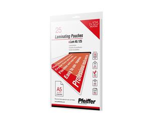 Pfeiffer A5 Laminating Pouches 125 Mic 25-Pack (R)