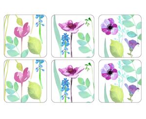 Pimpernel Water Garden Coasters White Set of 6