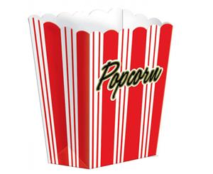 Popcorn Boxes Paper Large x 8 Pack Circus Hollywood Movies