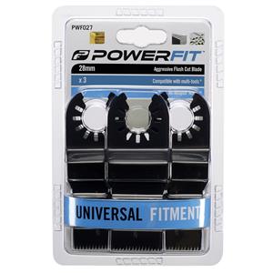 PowerFit 28mm Aggressive Tooth Flush Cut Blade - 3 Pack
