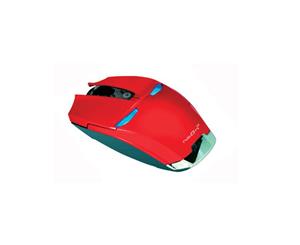 PowerLogic NEON 2 3 Button USB Optical Mouse - Red