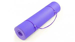 PowerTrain Eco Friendly TPE Yoga Exercise Mat - Purple