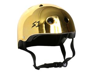 Pro Push Scooter S1 Helmet Lit Collab Gold Mirror Gloss