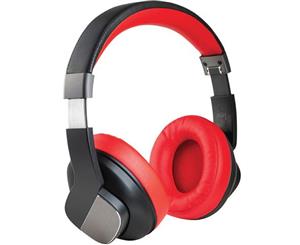 Promate TRUEBEATS.RED Active Noise Cancellation Foldable Over-Ear Wireless Headphones. Built-in Microphone Handsfree function Built-in 520mAh Ba